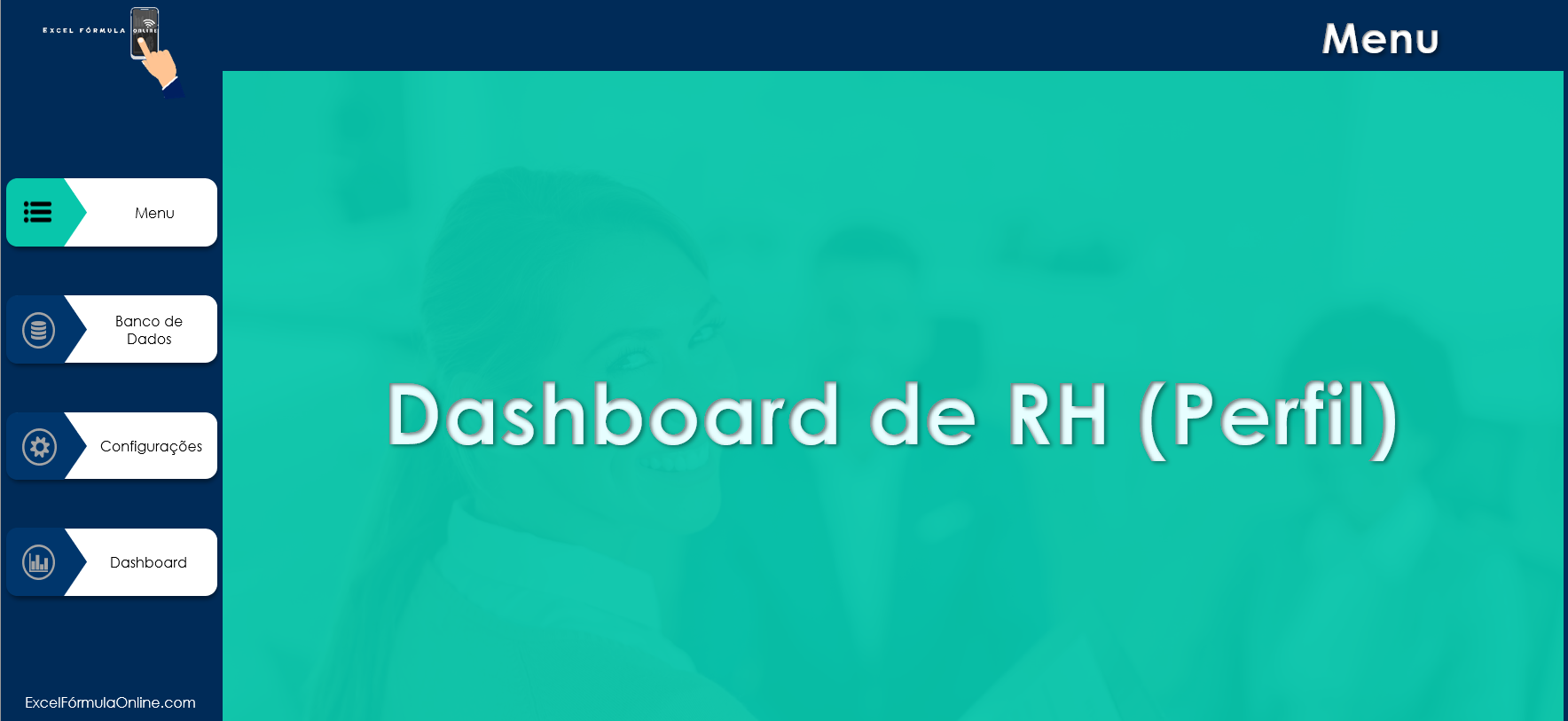 Menu Dashboard RH (Perfil)